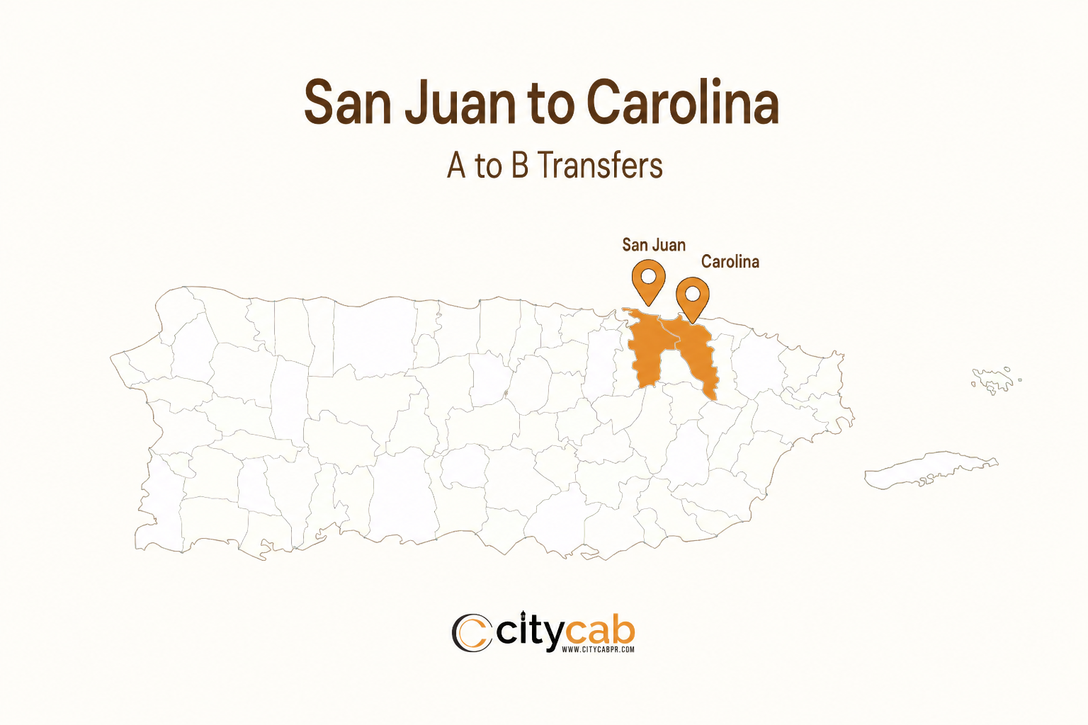 Comfortable taxi from San Juan to Carolina arriving at a beautiful hotel in Isla Verde
