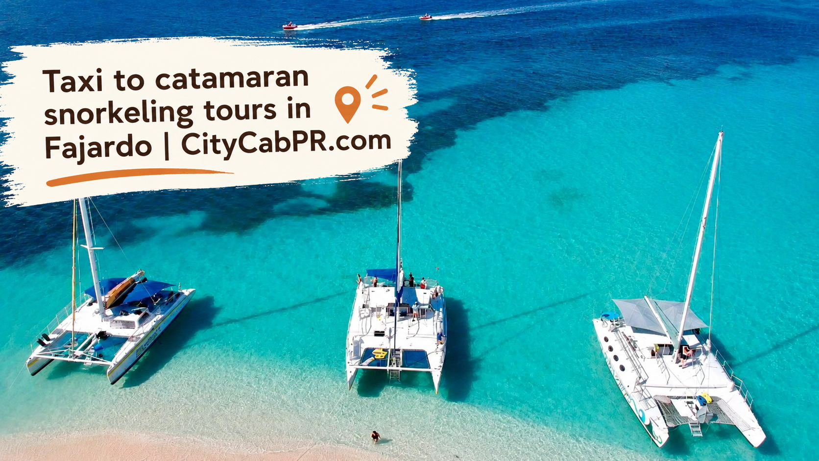 Taxi to catamaran snorkeling tours in Fajardo from San Juan Puerto Rico