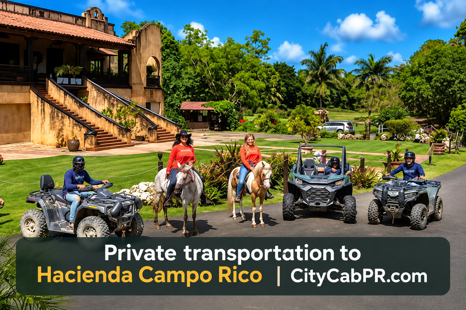Taxi to Hacienda Campo Rico from San Juan Puerto Rico