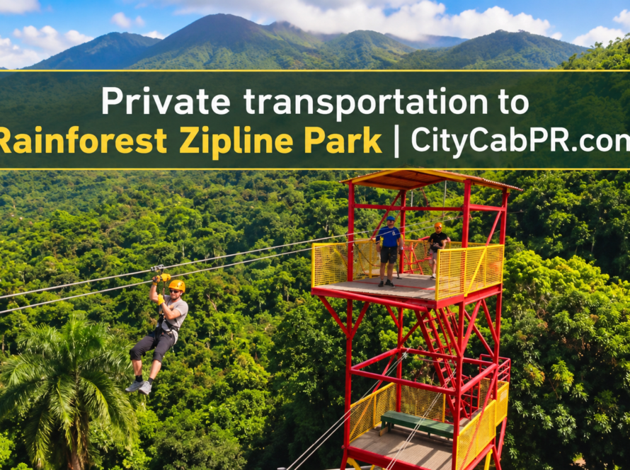Taxi to Rainforest Zipline Park from San Juan Puerto Rico