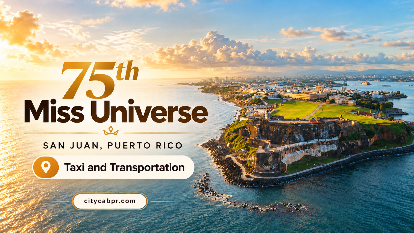 Miss Universe 2026 transportation in Puerto Rico with CityCab Puerto Rico